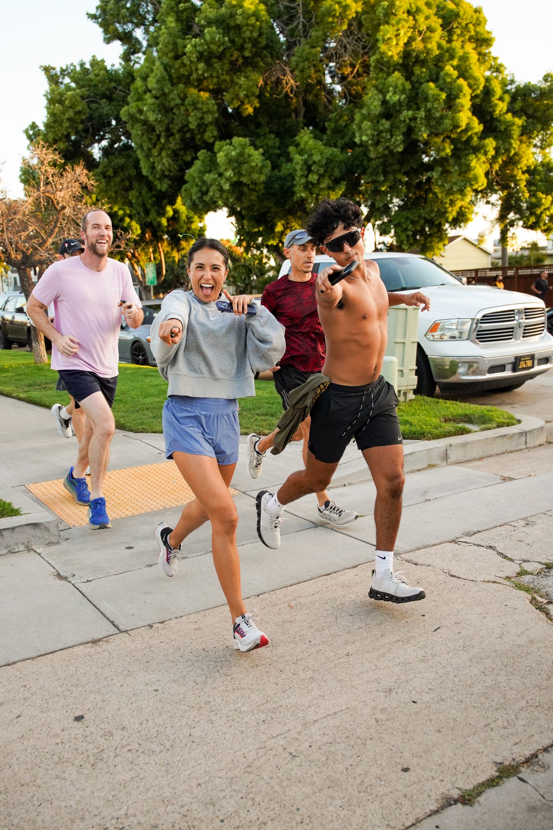PBRC members on a group run
